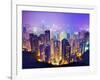 Hong Kong Skyline-Sean Pavone-Framed Photographic Print