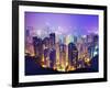 Hong Kong Skyline-Sean Pavone-Framed Photographic Print