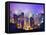 Hong Kong Skyline-Sean Pavone-Framed Stretched Canvas