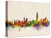 Hong Kong Skyline-Michael Tompsett-Stretched Canvas