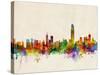 Hong Kong Skyline-Michael Tompsett-Stretched Canvas