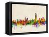 Hong Kong Skyline-Michael Tompsett-Framed Stretched Canvas