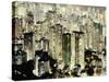 Hong Kong skyscrapers and apartment blocks at night-Martin Puddy-Stretched Canvas