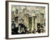 Hong Kong skyscrapers and apartment blocks at night-Martin Puddy-Framed Photographic Print