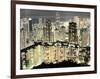 Hong Kong skyscrapers and apartment blocks at night-Martin Puddy-Framed Photographic Print