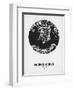 Hong Kong Street Map Black on White-NaxArt-Framed Art Print