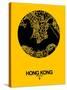 Hong Kong Street Map Yellow-NaxArt-Stretched Canvas