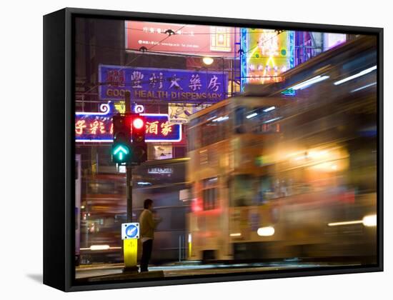 Hong Kong, Trams, China-Peter Adams-Framed Stretched Canvas