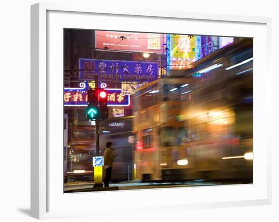Hong Kong, Trams, China-Peter Adams-Framed Photographic Print