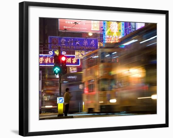 Hong Kong, Trams, China-Peter Adams-Framed Photographic Print