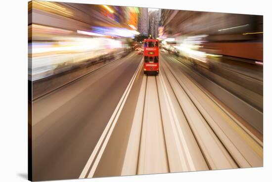 Hong Kong Tramways, China-Paul Souders-Stretched Canvas