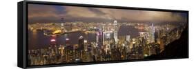 Hong Kong, View from Victoria Peak, China-Gavin Hellier-Framed Stretched Canvas