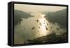 Hong Kong Water View from High Up in a Tall Building-Jason Lovell-Framed Stretched Canvas