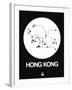 Hong Kong White Subway Map-NaxArt-Framed Art Print