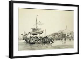 Hong Shang, Plate 17 from "Sketches of China", 1842-Auguste Borget-Framed Giclee Print