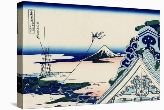 Honganji Temple At Asakusa In The Eastern Capital-Katsushika Hokusai-Stretched Canvas