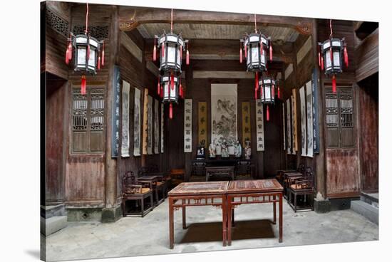 Hongcun Village, Interior of Home, UNESCO World Heritage Site-Darrell Gulin-Stretched Canvas