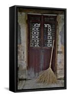 Hongcun Villiage, Doorway with Broom, China, UNESCO-Darrell Gulin-Framed Stretched Canvas