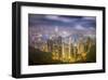 Hongkong From the Peak-null-Framed Art Print