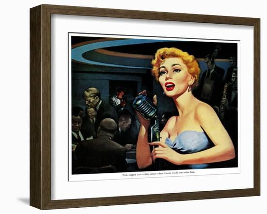 Honky-Tonk Hero - Saturday Evening Post "Leading Ladies", December 31, 1955 pg.20-Robert Stanley-Framed Giclee Print