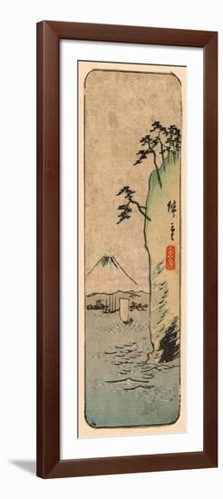 Honmoku Kara No Fuji [O Nozomu]-Utagawa Hiroshige-Framed Premium Giclee Print