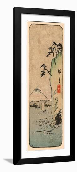 Honmoku Kara No Fuji [O Nozomu]-Utagawa Hiroshige-Framed Giclee Print