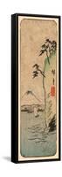 Honmoku Kara No Fuji [O Nozomu]-Utagawa Hiroshige-Framed Stretched Canvas