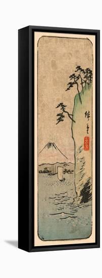 Honmoku Kara No Fuji [O Nozomu]-Utagawa Hiroshige-Framed Stretched Canvas