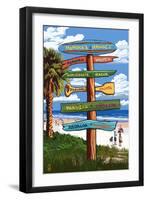 Honokaa, Hawaii - Destination Signpost-Lantern Press-Framed Art Print