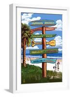 Honokaa, Hawaii - Destination Signpost-Lantern Press-Framed Art Print