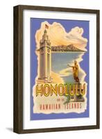 Honolulu and the Hawaiian Islands, Poster-null-Framed Art Print