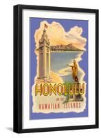 Honolulu and the Hawaiian Islands, Poster-null-Framed Art Print