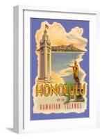 Honolulu and the Hawaiian Islands, Poster-null-Framed Art Print