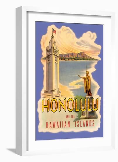 Honolulu and the Hawaiian Islands, Poster-null-Framed Art Print