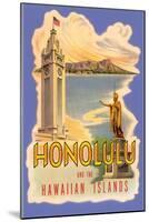 Honolulu and the Hawaiian Islands, Poster-null-Mounted Art Print