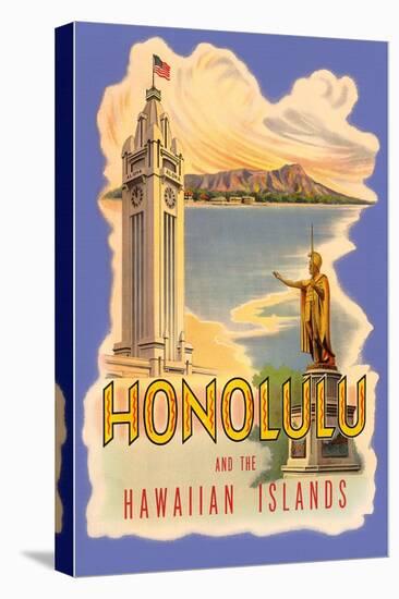 Honolulu and the Hawaiian Islands, Poster-null-Stretched Canvas