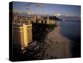 Honolulu Beach and Diamond Head, Oahu Hawaii-Randa Bishop-Stretched Canvas