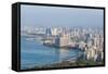 Honolulu from Atop Diamond Head State Monument (Leahi Crater)-Michael DeFreitas-Framed Stretched Canvas