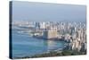 Honolulu from Atop Diamond Head State Monument (Leahi Crater)-Michael DeFreitas-Stretched Canvas