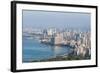 Honolulu from Atop Diamond Head State Monument (Leahi Crater)-Michael DeFreitas-Framed Photographic Print