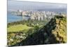 Honolulu from Atop Diamond Head State Monument (Leahi Crater)-Michael DeFreitas-Mounted Photographic Print
