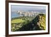 Honolulu from Atop Diamond Head State Monument (Leahi Crater)-Michael DeFreitas-Framed Photographic Print