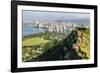 Honolulu from Atop Diamond Head State Monument (Leahi Crater)-Michael DeFreitas-Framed Photographic Print