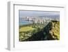 Honolulu from Atop Diamond Head State Monument (Leahi Crater)-Michael DeFreitas-Framed Photographic Print