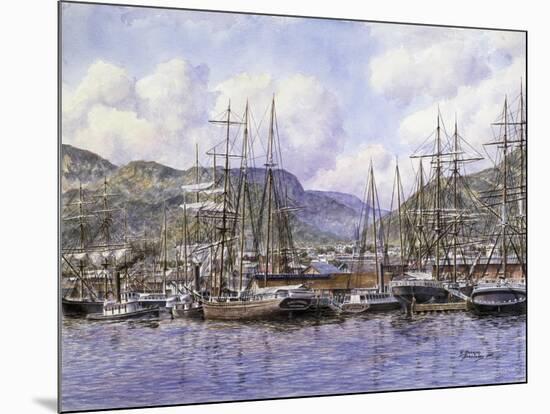 Honolulu Harbor, Ca. 1898-Stanton Manolakas-Mounted Giclee Print