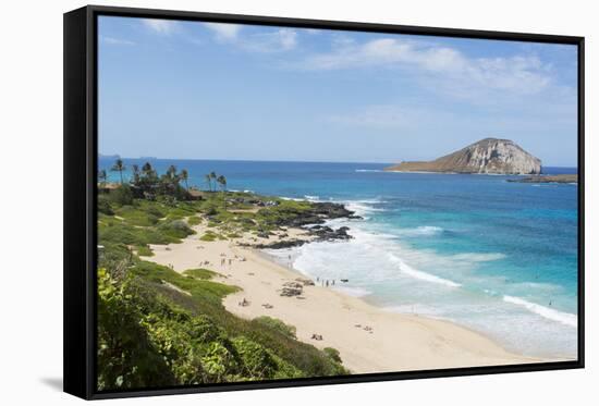 Honolulu, Hawaii, Oahu. Cove at Makapu'u Lookout.-Bill Bachmann-Framed Stretched Canvas