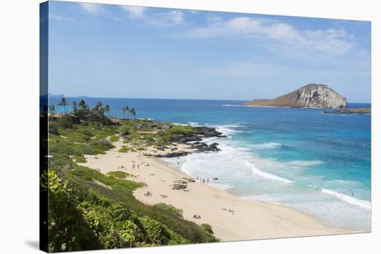 Honolulu, Hawaii, Oahu. Cove at Makapu'u Lookout.-Bill Bachmann-Stretched Canvas