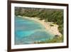 Honolulu, Hawaii, Oahu. Reef at Hanauma Bay coral from above snorkelers beach-Bill Bachmann-Framed Photographic Print