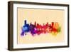 Honolulu, Hawaii - Skyline Abstract-Lantern Press-Framed Art Print