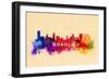 Honolulu, Hawaii - Skyline Abstract-Lantern Press-Framed Art Print